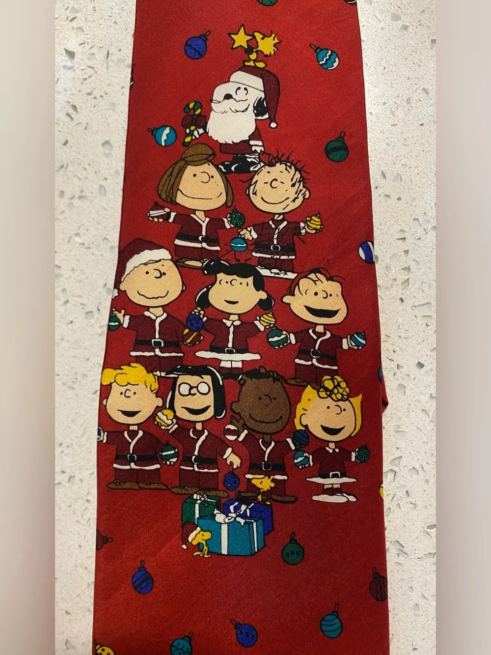 Peanuts vintage festive Christmas necktie silk OS